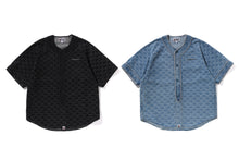 COLLEGE MONOGRAM BASEBALL SS DENIM SHIRT