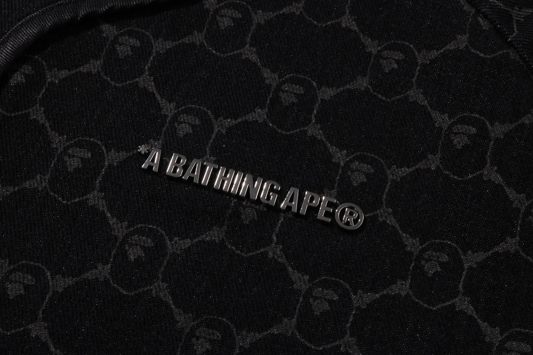 すぐ届く【BAPE】COLLEGE MONOGRAM BASEBALL SS DENIM SHIRT COLLEGE MONOGRAM BASEBALL SS DENIM SHIRT | bape.com