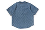 COLLEGE MONOGRAM BASEBALL SS DENIM SHIRT