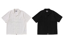 EMBROIDERY OPEN COLLAR SS SHIRT