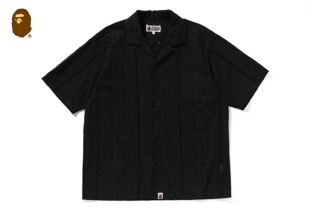 EMBROIDERY OPEN COLLAR SS SHIRT | bape.com