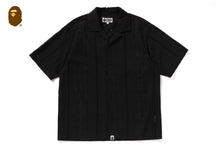 EMBROIDERY OPEN COLLAR SS SHIRT
