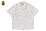 EMBROIDERY OPEN COLLAR SS SHIRT