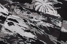 PALM TREE CAMO OPEN COLLAR POCKET SS SHIRT