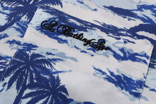 PALM TREE CAMO OPEN COLLAR POCKET SS SHIRT