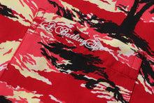 PALM TREE CAMO OPEN COLLAR POCKET SS SHIRT