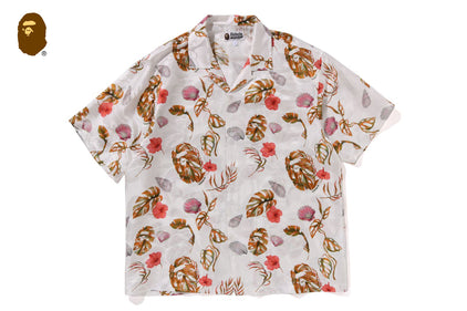 VACATION PATTERN OPEN COLLAR SS SHIRT