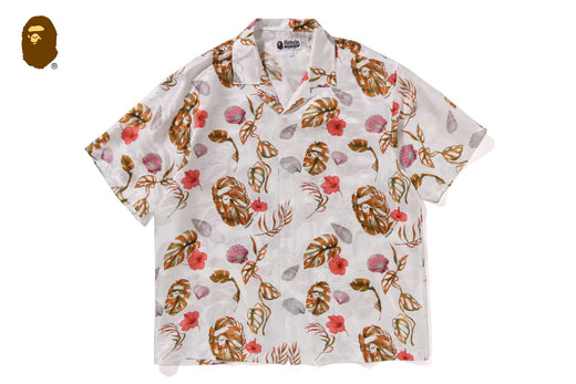 VACATION PATTERN OPEN COLLAR SS SHIRT