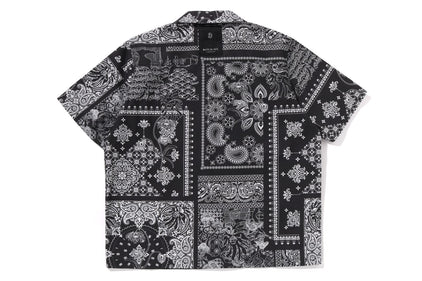 BAPE BLACK BORO PAISLEY CAMP SHIRT