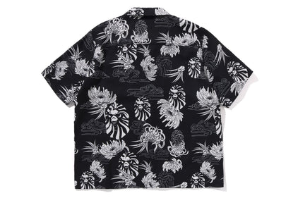 BAPE BLACK HAWAIIAN CAMP SHIRT #1