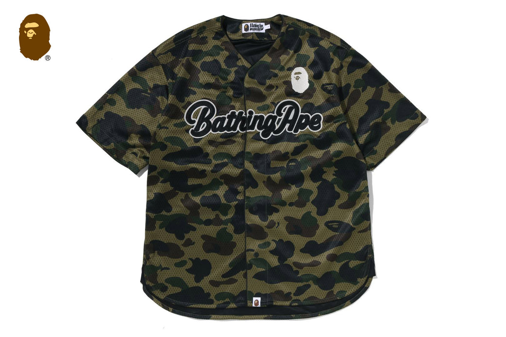 1ST CAMO BASEBALL SHIRT | bape.com