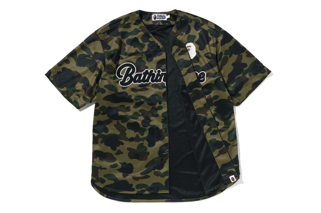 1ST CAMO BASEBALL SHIRT | bape.com