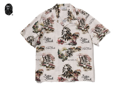 BAPE BLACK COLOR PRINT HAWAIIAN SET #1