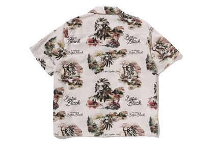 BAPE BLACK COLOR PRINT HAWAIIAN SET #1