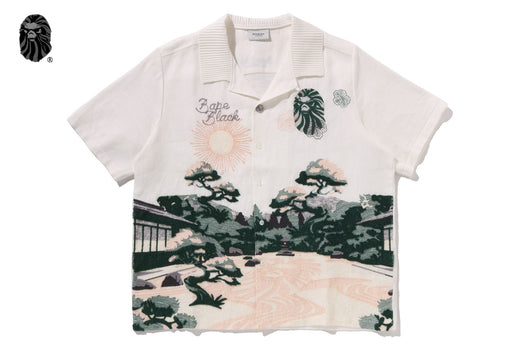 BAPE BLACK LANDSCAPE EMB SHIRT
