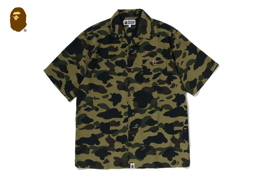 1ST CAMO OPEN COLLAR SS SHIRTS