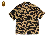 1ST CAMO OPEN COLLAR SS SHIRTS