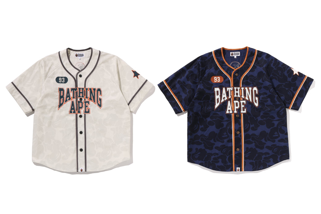 SOLID CAMO MULTI LOGO BASEBALL SS SHIRT | bape.com