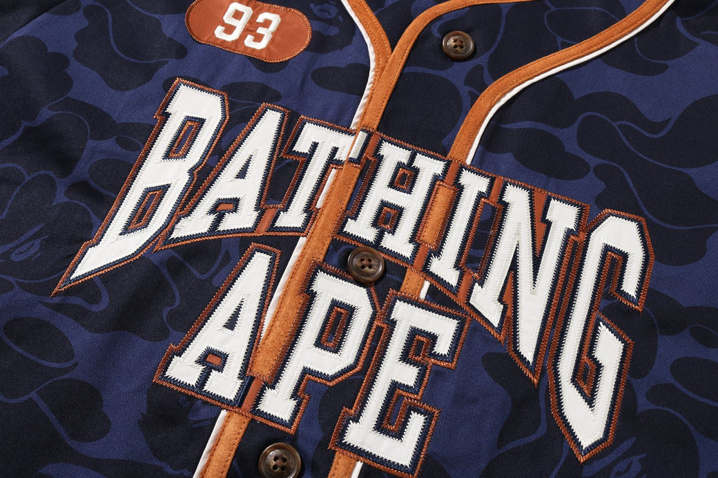 SOLID CAMO MULTI LOGO BASEBALL SS SHIRT | bape.com