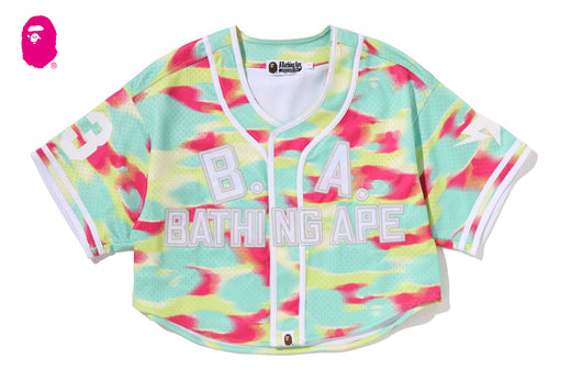 SCREEN CAMO MULTI LOGO BASEBALL SHIRT