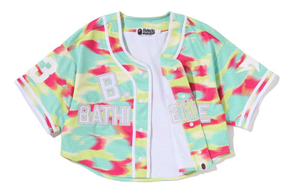 SCREEN CAMO MULTI LOGO BASEBALL SHIRT