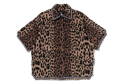 【 BAPE BY KAZUKI KURAISHI 】LEOPARD JACQUARD SHORT SLEEVES SHIRT