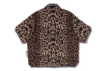 【 BAPE BY KAZUKI KURAISHI 】LEOPARD JACQUARD SHORT SLEEVES SHIRT