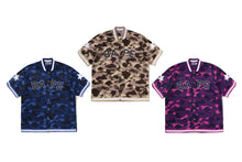 COLOR CAMO MESH WARM UP RELAXED FIT SHIRT