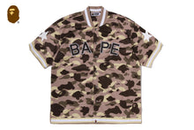 COLOR CAMO MESH WARM UP RELAXED FIT SHIRT