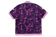 COLOR CAMO MESH WARM UP RELAXED FIT SHIRT