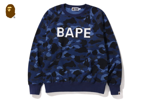 COLOR CAMO CRYSTAL STONE RELAXED FIT CREWNECK | bape.com
