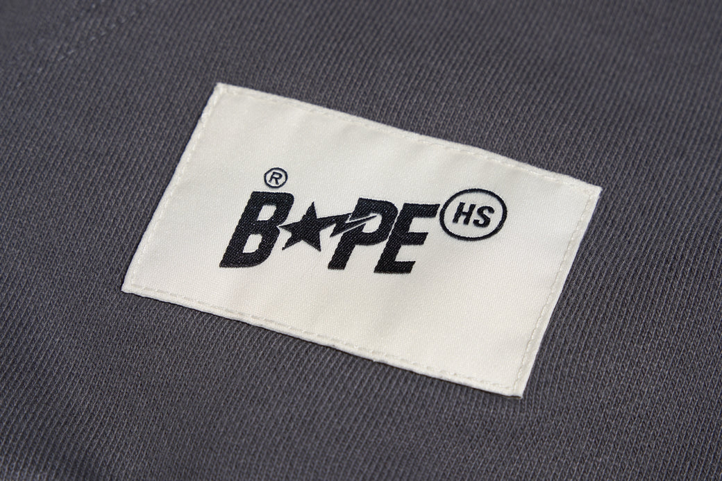 BAPE フェイス エルボーパッチ ヘヴィウェイト クルーネック