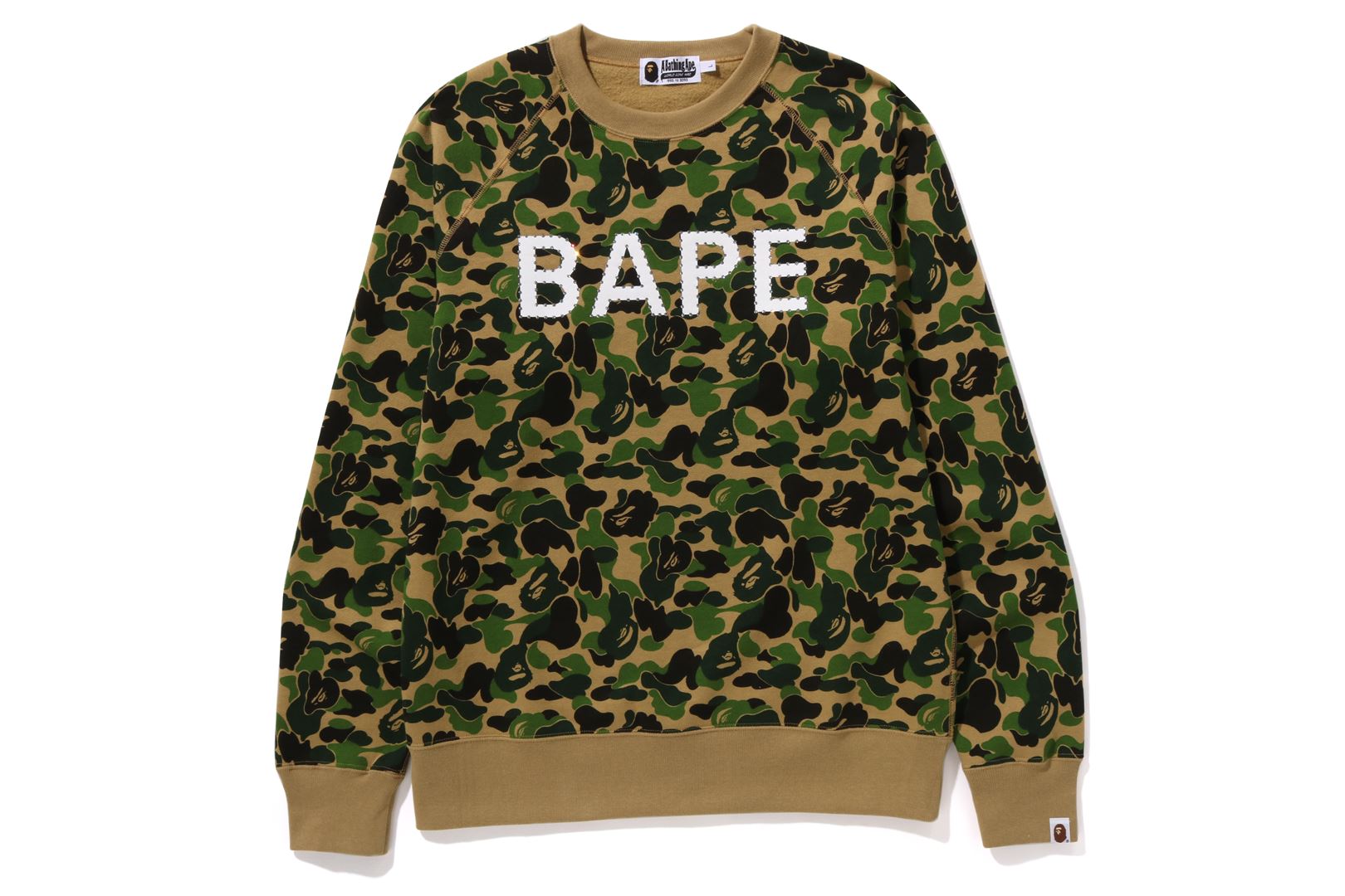 ABC CAMO CRYSTAL STONE CREWNECK | bape.com