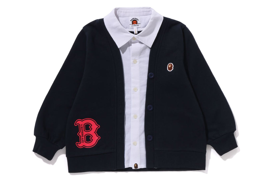 BATHING APE SHIRT LAYERED CARDIGAN