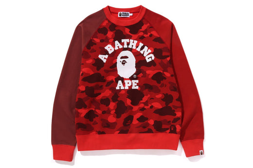 COLOR CAMO COLLEGE CREWNECK | bape.com