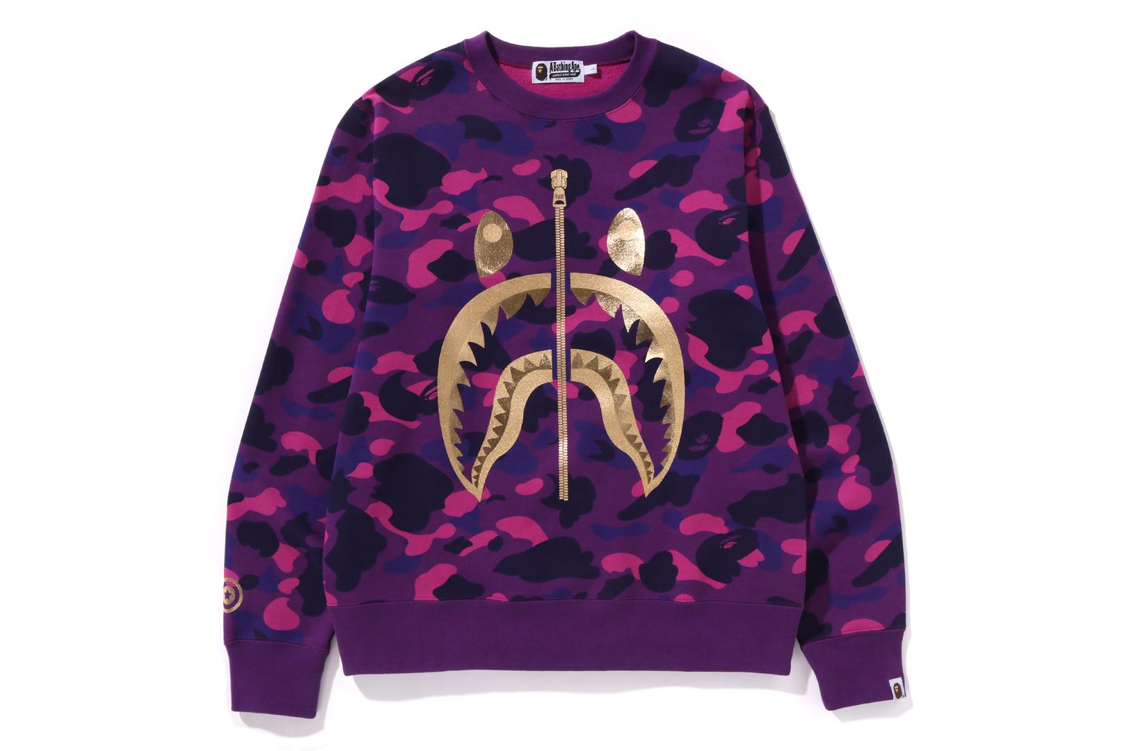 BAPE shark hoodie Mask neck warmer Purple camo A Bathing Ape