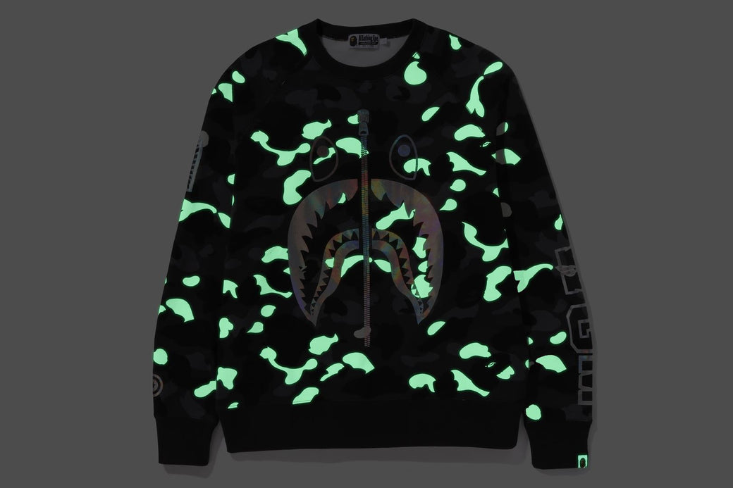 Bape shark crewneck black hotsell