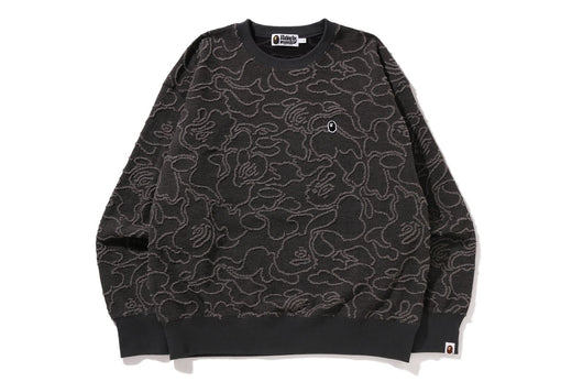 NEON CAMO JACQUARD RELAXED FIT CREWNECK