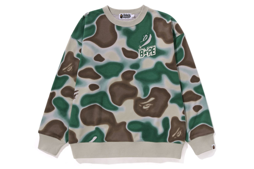 LIQUID CAMO BAPE STA RELAXED FIT CREWNECK SWEAT