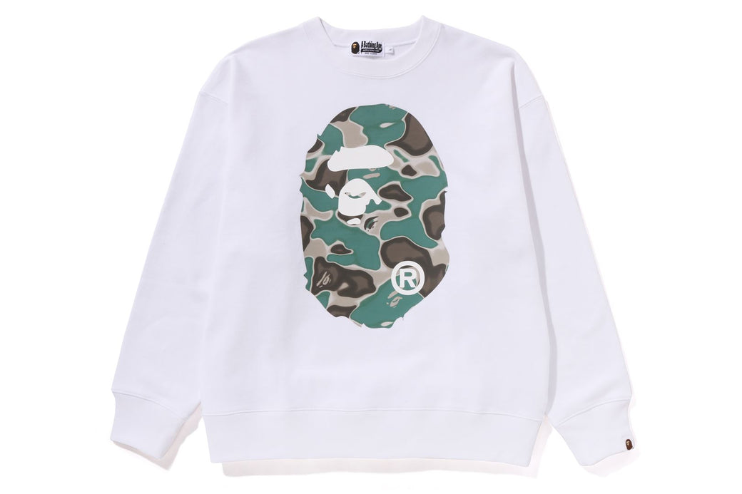 LIQUID CAMO APE HEAD RELAXED FIT CREWNECK SWEAT | bape.com