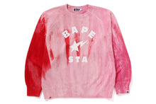 ICE DYE BAPE STA COLLEGE RELAXED FIT CREWNECK