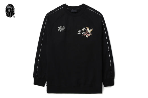 BAPE BLACK EMBROIDERY SWEATSHIRT