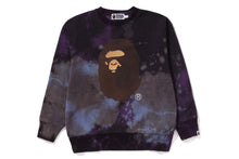 TIE DYE APE HEAD RELAXED FIT CREWNECK SWEATSHIRT