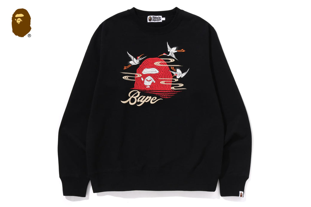 EMBROIDERY STYLE JAPANESE CRANE CREWNECK | bape.com EMBROIDERY STYLE JAPANESE CRANE CREWNECK | bape.com