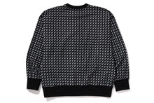 STA HOUNDSTOOTH JACQUARD RELAXED FIT CREWNECK SWEATSHIRT