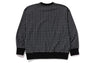 STA HOUNDSTOOTH JACQUARD RELAXED FIT CREWNECK SWEATSHIRT