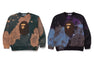 TIE DYE APE HEAD RELAXED FIT CREWNECK SWEATSHIRT