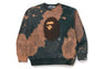 TIE DYE APE HEAD RELAXED FIT CREWNECK SWEATSHIRT