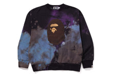 TIE DYE APE HEAD RELAXED FIT CREWNECK SWEATSHIRT