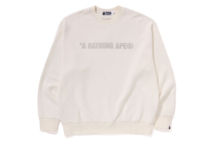 BATHING APE LOGO RELAXED FIT CREWNECK SWEATSHIRT